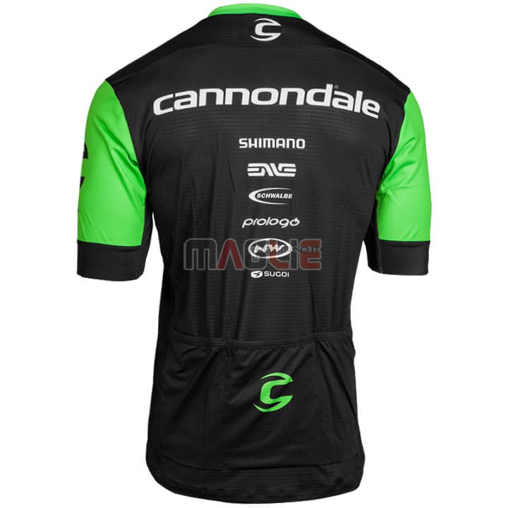 Maglia Cannondale Factory Rancing Manica Corta 2018 Verde e Nero